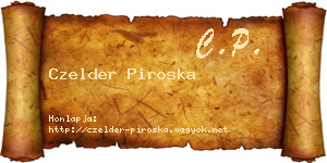 Czelder Piroska névjegykártya
